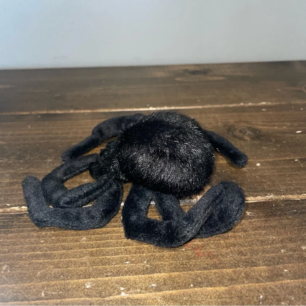 Folkmanis Mini Spider Finger Puppet 5” Long 2017 Black Cute Toy Used - Picture 2 of 7